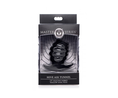 Xr Brands HIVE Small Silicone Tunnel Plug - Ribbed, Hollow, Anatomical Shape