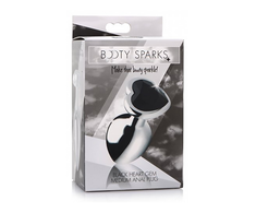 Xr Brands Juodas Heart Medium Anal Plug Aluminum Alloy Weighted Design