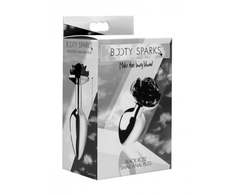 Xr Brands Blush Novelties Juodas Rose Aliuminio Plug Small - Elegant Metal Design