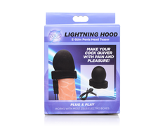 Xr Brands Zeus Lightning Hood E-Stim Head Stimulator Silicone Juodas