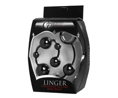 XR Brands Linger Graduated Silicone Flexible Anal Beads 30 cm Juodas