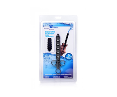 Xr Brands CleanStream XL Silicone Lubricant Applicator with Beaded Shaft, Juodas
