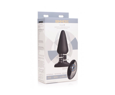 XR Brands Model R Intimate Plug with Rotating Beads, Juodas, Silicone