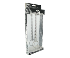 Xr Brands Mortal Coil Stainless Steel Graduated Intimate Rod with Retrieval Ring