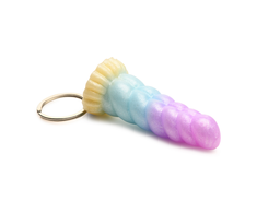 Xr Brands Creature Cocks Mystique Unicorn Pastel Silicone Keychain 3.1in