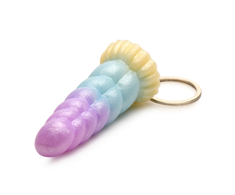 Xr Brands Creature Cocks Mystique Unicorn Pastel Silicone Keychain 3.1in