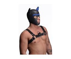 XR Brands Neoprene Puppy Hood Flexible Ears Juodas Mask