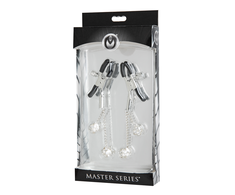 XR Brands Adjustable Nipple Clips with Rhinestone Embellishments