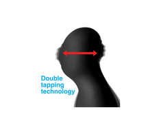 XR Brands P-Pounce Double Tap Prostate Model 6-Speed Silicone Juodas