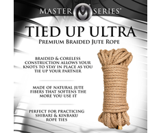 Xr Brands Kink Premium Braided Jute Rope 10m - Durable Natural Bondage Cord
