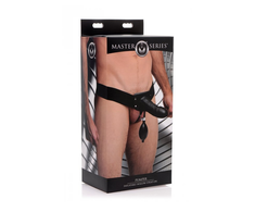 XR Brands Pumper Inflatable Hollow Strap-On System Silicone Juodas