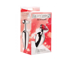 Xr Brands Booty Sparks Metal Plug Large Raudona Heart Gem Aluminum Alloy