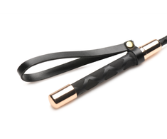 XR Brands Master Series Riding Crop 30 cm Vegan Leather Juodas