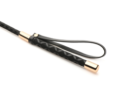 XR Brands Master Series Riding Crop 61 cm Vegan Leather Juodas