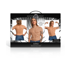 Xr Brands Ripped Silicone Male Chest Small - Lifelike Muscular Upper Body Shirt