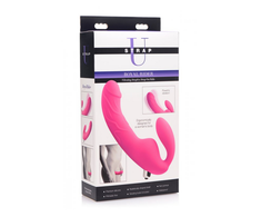 Xr Brands Royal Rider Vibrating Silicone Strapless Intimate System Juodas
