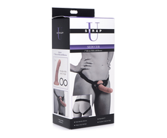 Xr Brands Seducer Silicone System 7" Adjustable Harness Set, Dual Density, Juodas