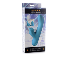 XR Brands 5 Star Rabbit Silicone Intimate Device Rožinė Atsparus vandeniui