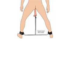 XR Brands Squat Adjustable Spreader Bar with Ankle Cuffs &amp; Removable Attachment
