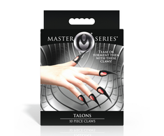XR Brands Sensory Claw Rings Juodas Set - 10 Pieces, Multiple Sizes