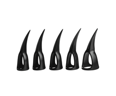 XR Brands Sensory Claw Rings Juodas Set - 10 Pieces, Multiple Sizes