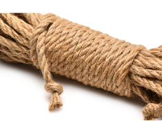 Xr Brands Tied Up Jute Bondage Rope 25ft (7.6m) - Natural Fiber, Coreless Design