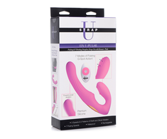 XR Brands U-Pulse Silicone Pulsating Strapless Intimate System, Juodas