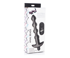 Xr Brands BANG Silicone Intimate Bead System with Remote Control, Atsparus vandeniui, Juodas