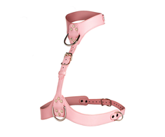 Xr Brands Vixen Vegan Leather Chest Harness Rožinė Adjustable Women’s Model