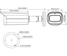 AHD, HD-CVI, HD-TVI, PAL KAMEROS HAC-HFW2802TU-A-0360B-S2-DIP 3,6 mm DAHUA