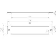 AKLĖ RACK SPINTAI E-RP10-1U-B STALFLEX