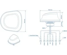 ANTENA PR1KC640 COMBO 5G GNSS Wi-Fi Teltonika