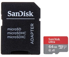 ATMINTIES KORTELĖ SD-MICRO-10/64-SAND Micro SD UHS-I, SDXC 64 GB SANDISK