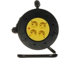 Blow PR-61 maitinimo ilgintuvas 4 lizdai su įžeminimu 30m PVC būgnas 3x1.5mm