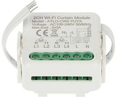 Genway DVIGUBAS IŠMANUSIS ROLETŲ VALDIKLIS ATLO-CW2-TUYA Wi-Fi, Tuya Smart