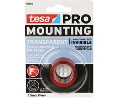 DVIŠALĖ MONTAVIMO JUOSTOS MONTAVIMAS-PRO/TRANSPARENT/1,5X19 TESA