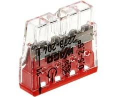Laidų jungės Wago 2273-204, 4 x 0,5-2,5 mm², 100 vnt.