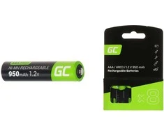Green Cell Žalias Cell Žalias Cell 8x AAA HR03 950mAh baterijos