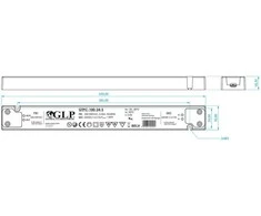 GLP 100W LED maitinimo šaltinis GTPC SLIM, 12V, IP20