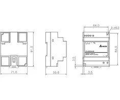 Delta Electronics IMPULSINIS MAITINTUVAS DRC-24V60W-1AZ