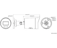 „Hikvision“ kulkos formos vaizdo kamera DS-2CD2046G2H-IU F2.8 (juoda, 4 MP, 40 m. IR, „AcuSense“, „DarkFighter“)