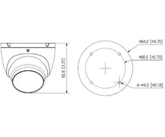 IP KAMEROS IPC-HDW1639T-A-IL-0280B-S6-Juodas Smart Dual Light - 6 Mpx 2,8 mm DAHUA