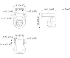 IP Saugumo Kamera - Dahua P5B-PV 5MP Sferinė Vidaus/Išorės Balta