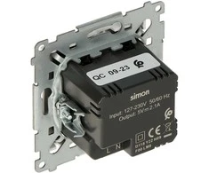 Kontakt Simon MAITINIMO LIZDAS DC2USB.01/11-SIMON54 Premium USB 5 V DC / 2.1 A