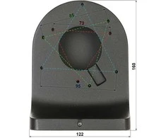 Sieninis laikiklis kupolinei kamerai DAHUA PFB203W-B, juodas