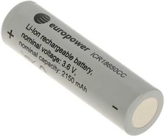 LI-ION AKUMULIATORIUS BAT-ICR18650CC/EP 3.6 V EUROPOWER