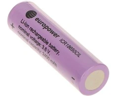 LI-ION AKUMULIATORIUS BAT-ICR18650CIL/EP 3.6 V EUROPOWER