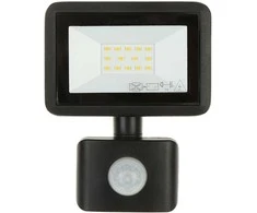 Orno FARO S LED prožektorius su PIR 10W, 800lm, IP44, 4000K, aliuminis + stiklas