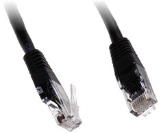 Oem Patchcord kabelis UTP 8c kištukas-kištukas 0.5 m CCA juodas cat.6e