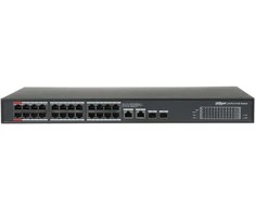Dahua PoE šakotuvas 24-Portų, PoE+, uplink 2-Port RJ45 + uplink 2-Port SFP, 360W